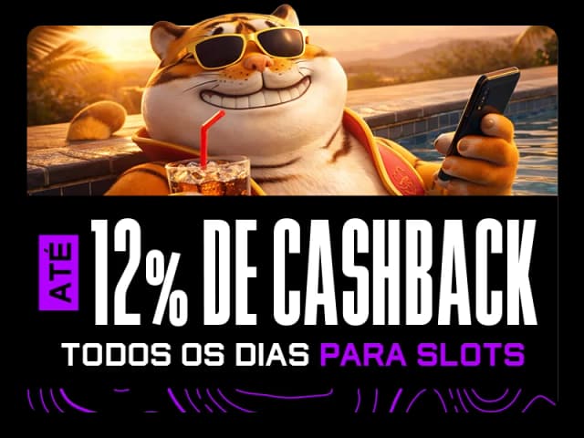 Até 12% de Cashback em slots de Cassino todos os dias